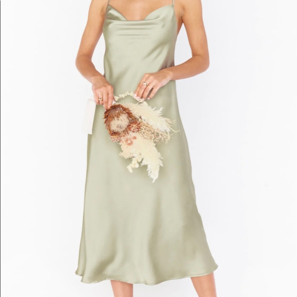 Show Me Your Mumu Verona Cowl Dress - Moss Green - XS